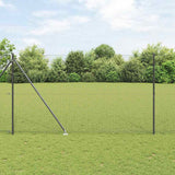 Recinzione in rete saldata con punte 12 x 1,5 m Grigio Rete