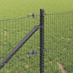 Recinzione con pali. Grigio 0.8 x 25 m Acciaio