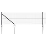 Recinzione con pali. Grigio 0.8 x 25 m Acciaio
