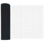 Recinzione con pali. Grigio 0.8 x 25 m Acciaio