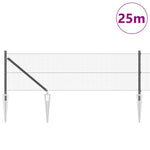 Recinzione con pali. Grigio 0.8 x 25 m Acciaio