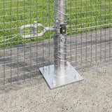 Recinzione Metallica Saldato con Base in Cemento 25 x 1,4 m