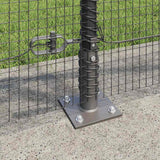 Recinzione Metallica Saldato con Base in Cemento 25 x 0,8 m