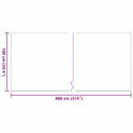 Erba artificiale Nero 8 x 1 m Polipropilene