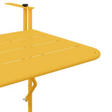 Tavolo Appeso da Balcone Senape 60 x 39 x 65 cm Acciaio