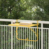 Tavolo Appeso da Balcone Senape 60 x 39 x 65 cm Acciaio