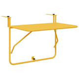 Tavolo Appeso da Balcone Senape 60 x 39 x 65 cm Acciaio