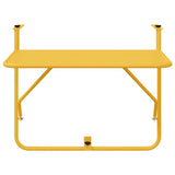 Tavolo Appeso da Balcone Senape 60 x 39 x 65 cm Acciaio