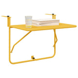 Tavolo Appeso da Balcone Senape 60 x 39 x 65 cm Acciaio