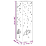 Supporto per Ombrellone Nero 15.5 x 15.5 x 49 cm Metallo