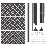 Schermo per Privacy 100 x 50 x 180 cm Acciaio Nero