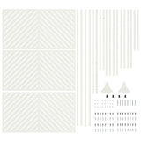 Schermo per Privacy 100 x 50 x 180 cm Acciaio Bianco