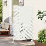 Schermo per Privacy 100 x 50 x 180 cm Acciaio Bianco