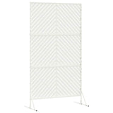 Schermo per Privacy 100 x 50 x 180 cm Acciaio Bianco