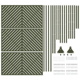 Schermo per Privacy 100 x 50 x 180 cm Acciaio Verde Oliva