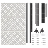Schermo per Privacy 100 x 50 x 180 cm Acciaio Inox Argento