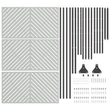 Schermo per Privacy 100 x 50 x 180 cm Acciaio zincato Argento