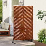 Schermo per Privacy 100 x 50 x 180 cm Acciaio Corten Ruggine