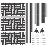 Schermo per Privacy 100 x 50 x 180 cm Acciaio Nero