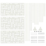 Schermo per Privacy 100 x 50 x 180 cm Acciaio Bianco