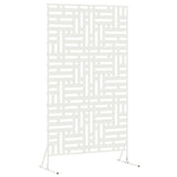 Schermo per Privacy Bianco 100 x 50 x 180 cm Acciaio