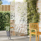 Schermo per Privacy 100 x 50 x 180 cm Acciaio Inox Argento