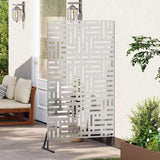 Schermo per Privacy 100 x 50 x 180 cm Acciaio Inox Argento