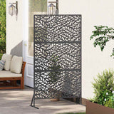 Schermo per Privacy 100 x 50 x 180 cm Acciaio Nero