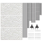 Schermo per Privacy 100 x 50 x 180 cm Acciaio Inox Argento