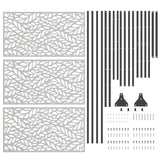 Schermo per Privacy Grigio 100 x 50 x 180 cm Acciaio