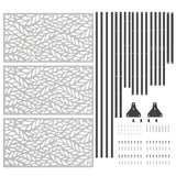 Schermo per Privacy 100 x 50 x 180 cm Acciaio zincato Argento