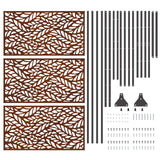 Schermo per Privacy 100 x 50 x 180 cm Acciaio Corten Ruggine