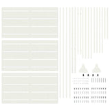 Schermo per Privacy 100 x 50 x 180 cm Acciaio Bianco