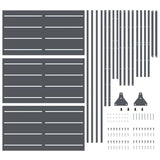 Schermo per Privacy Antracite 100 x 50 x 180 cm Acciaio