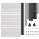 Schermo per Privacy 100 x 50 x 180 cm Acciaio Inox Argento