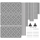 Schermo per Privacy 100 x 50 x 180 cm Acciaio Nero