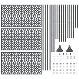 Schermo per Privacy 100 x 50 x 180 cm Acciaio Antracite