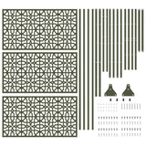 Schermo per Privacy 100 x 50 x 180 cm Acciaio Verde Oliva