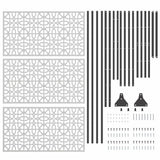 Schermo per Privacy 100 x 50 x 180 cm Acciaio zincato Argento