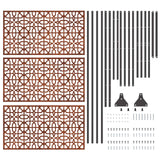 Schermo per Privacy 100 x 50 x 180 cm Acciaio Corten Ruggine