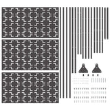 Schermo per Privacy 100 x 50 x 180 cm Acciaio Nero