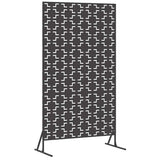 Schermo per Privacy 100 x 50 x 180 cm Acciaio Nero