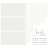 Schermo per Privacy 100 x 50 x 180 cm Acciaio Bianco