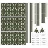 Schermo per Privacy 100 x 50 x 180 cm Acciaio Verde Oliva