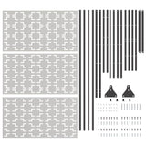 Schermo per Privacy 100 x 50 x 180 cm Acciaio Inox Argento