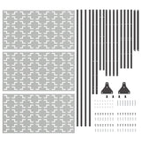 Schermo per Privacy 100 x 50 x 180 cm Acciaio zincato Argento