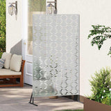 Schermo per Privacy 100 x 50 x 180 cm Acciaio zincato Argento