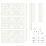 Schermo per Privacy 100 x 50 x 180 cm Acciaio Bianco