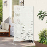 Schermo per Privacy 100 x 50 x 180 cm Acciaio Bianco