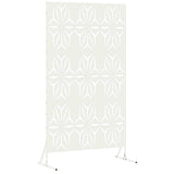 Schermo per Privacy 100 x 50 x 180 cm Acciaio Bianco